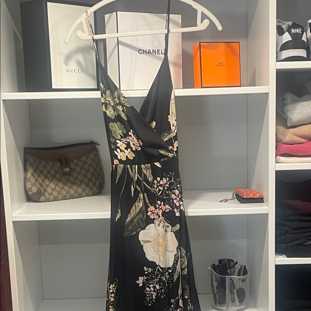 Floral Black Dress
